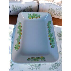 Vintage Just Herbs Victory Garden Rectangular Casserole Taste Setter